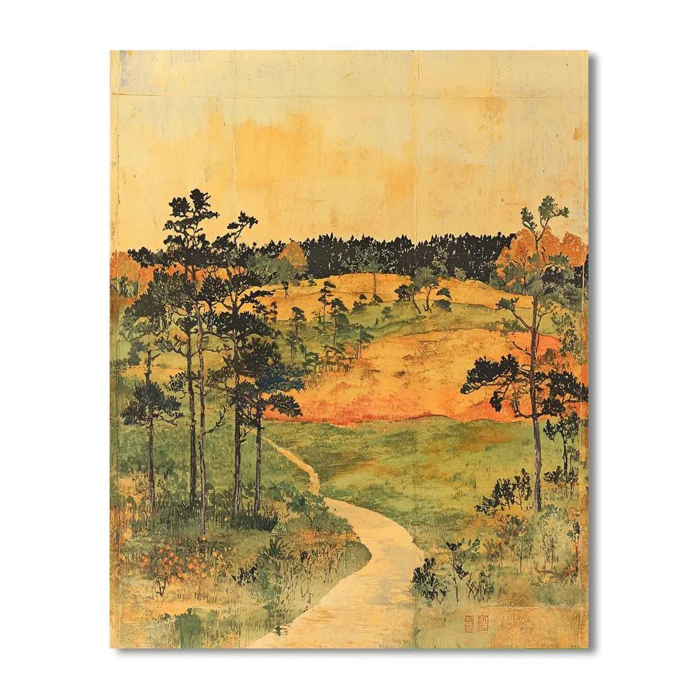 Utagawa Hiroshige Inspired Harmonious Season Shift  Paint By Number