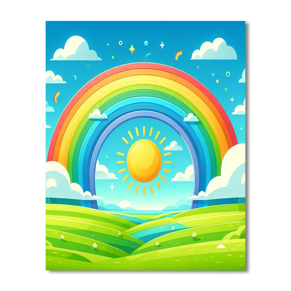 Brilliant Rainbow Paint By Numbers Art