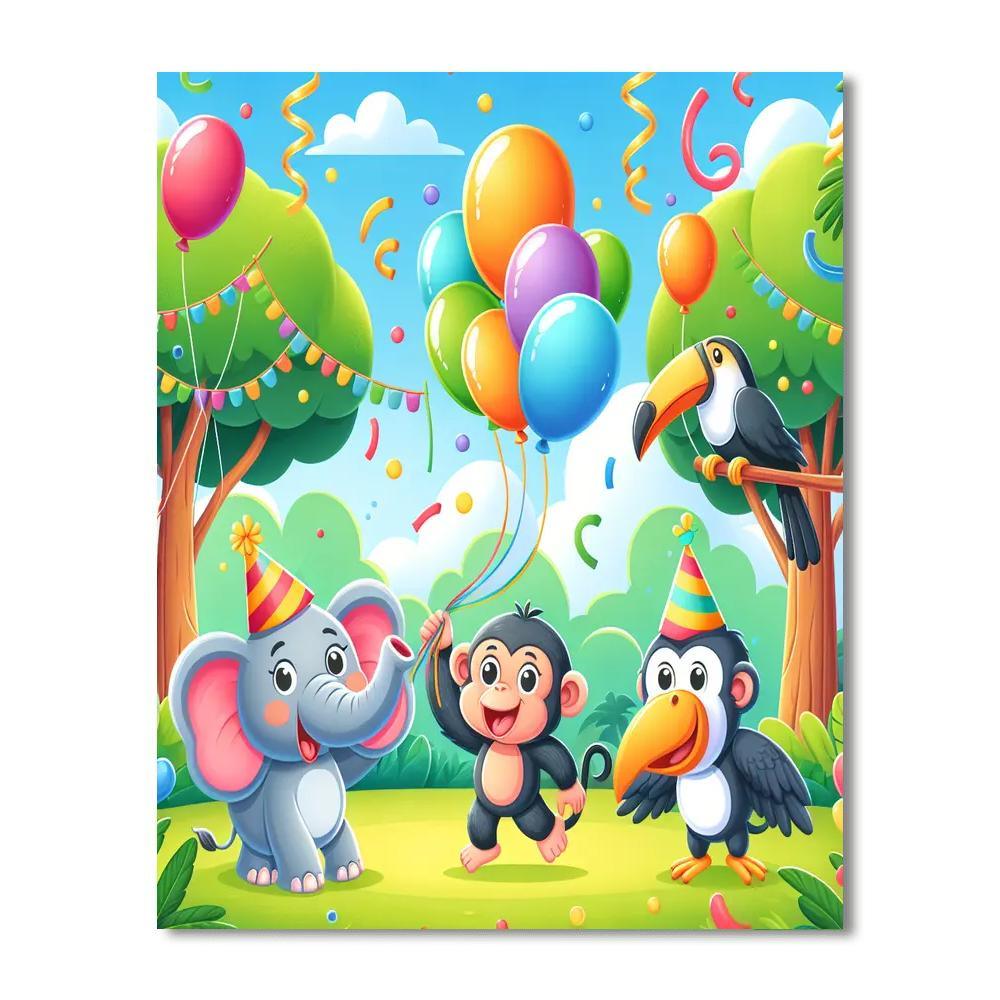 Joyful Jungle Celebration Paint By Numbers