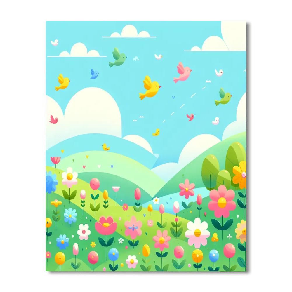 Springtime Spectacular Paint By Numbers Art