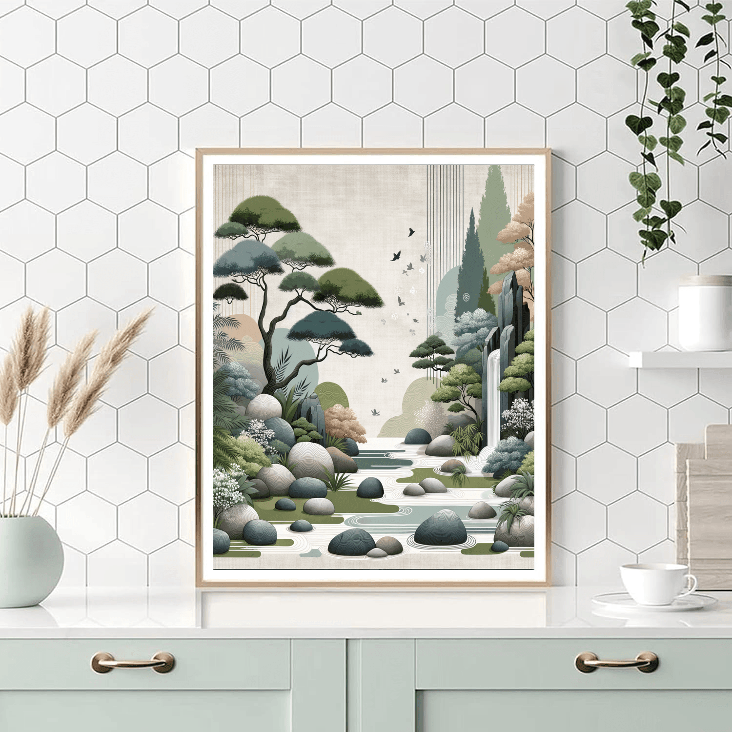 Tranquil Zen Retreat Number Painting
