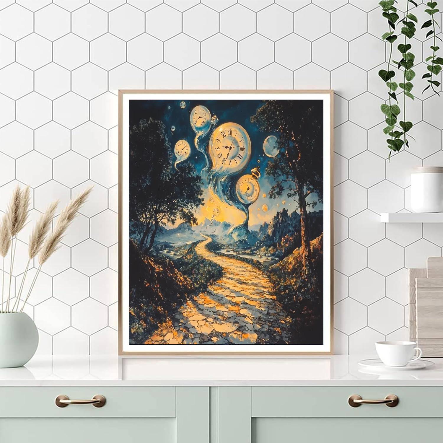 Salvador Dali Inspired Dali's Time Unraveled  Numbered Painting Kits