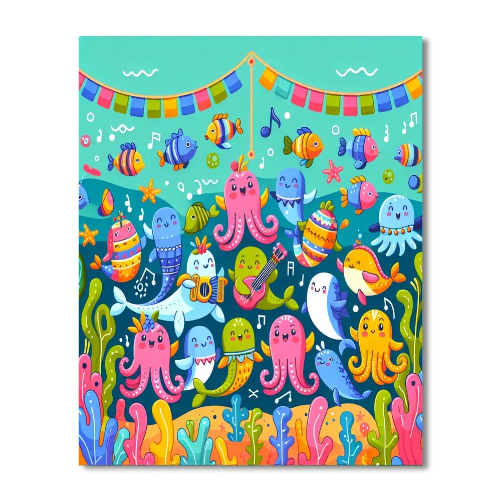 Ocean Friends Festival Paint By Color