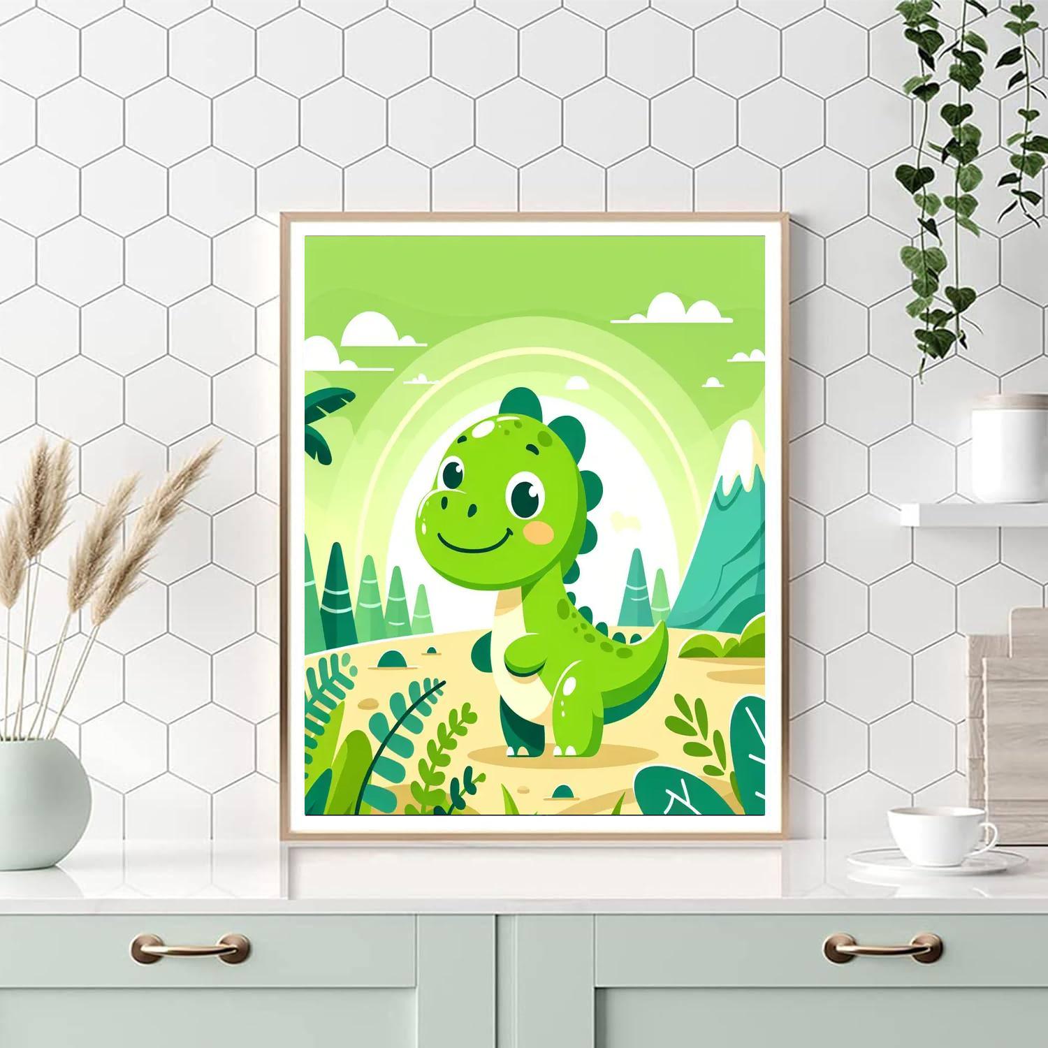 Charming Dinosaur Paint By Numbers Kits