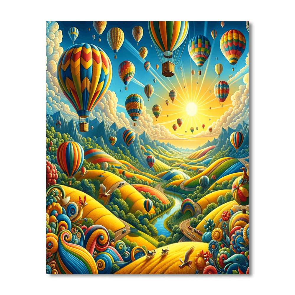 Playful Balloon Adventure Paint By Numbers Kits