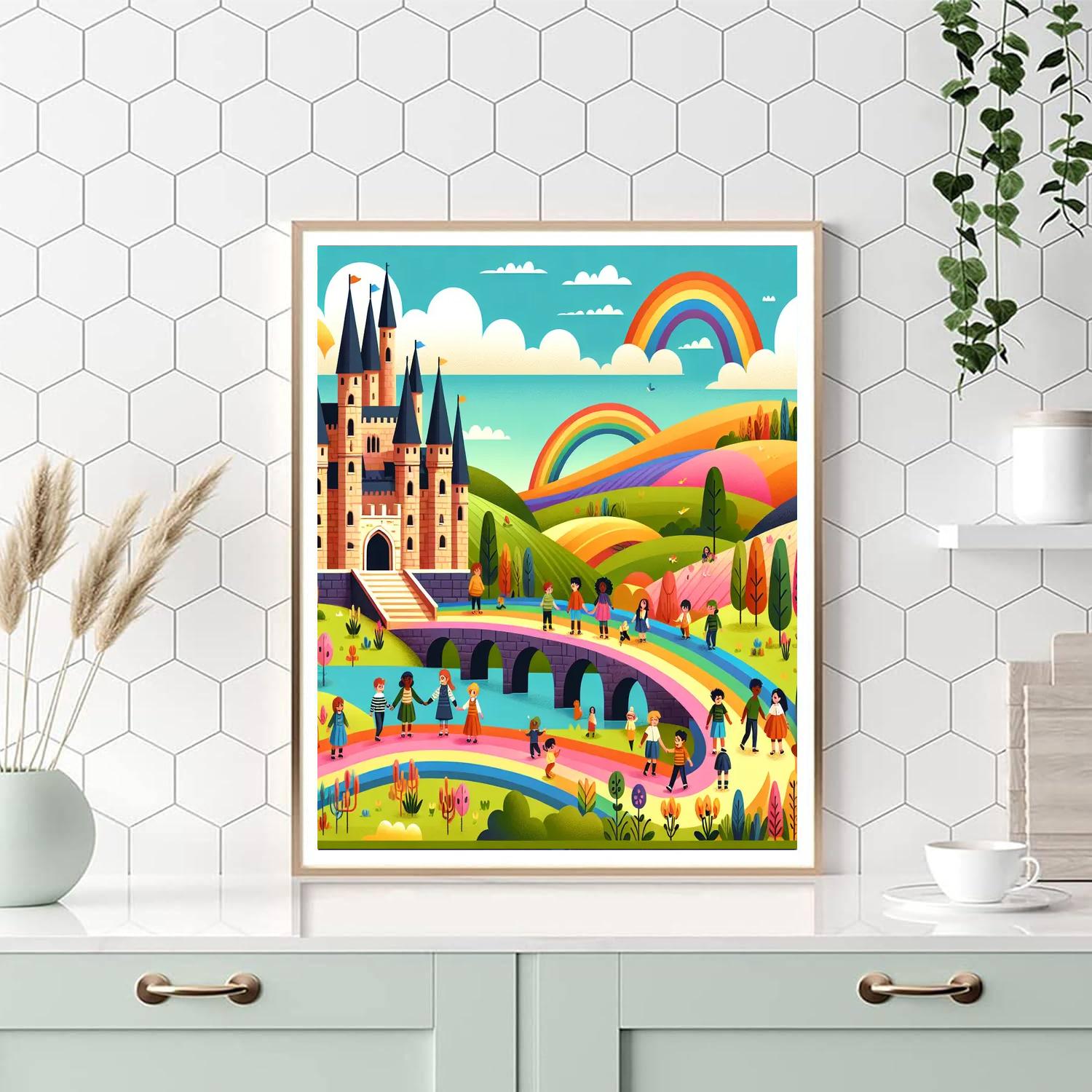 Rainbow Kingdom Journey Painting Number Kit