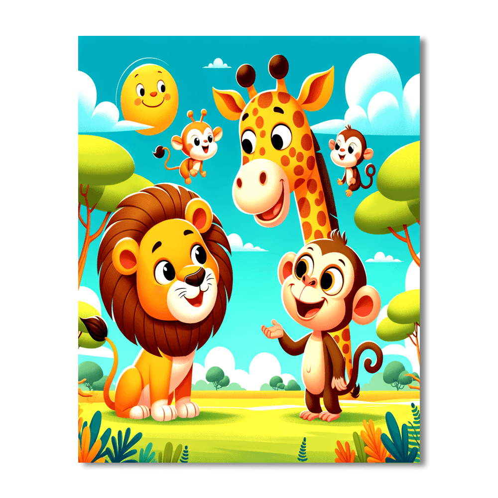 Silly Safari Paint By Color