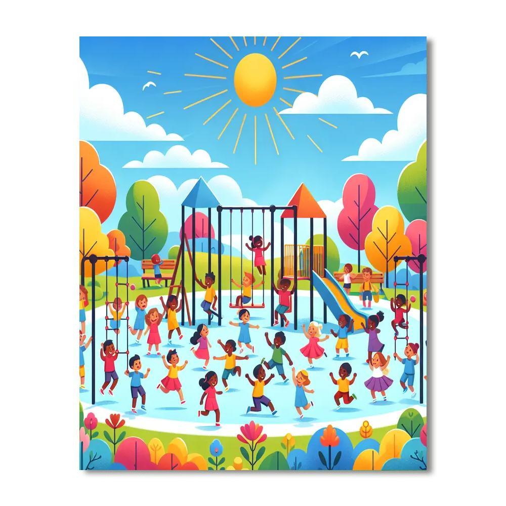 Fun At The Playground Paint By Number