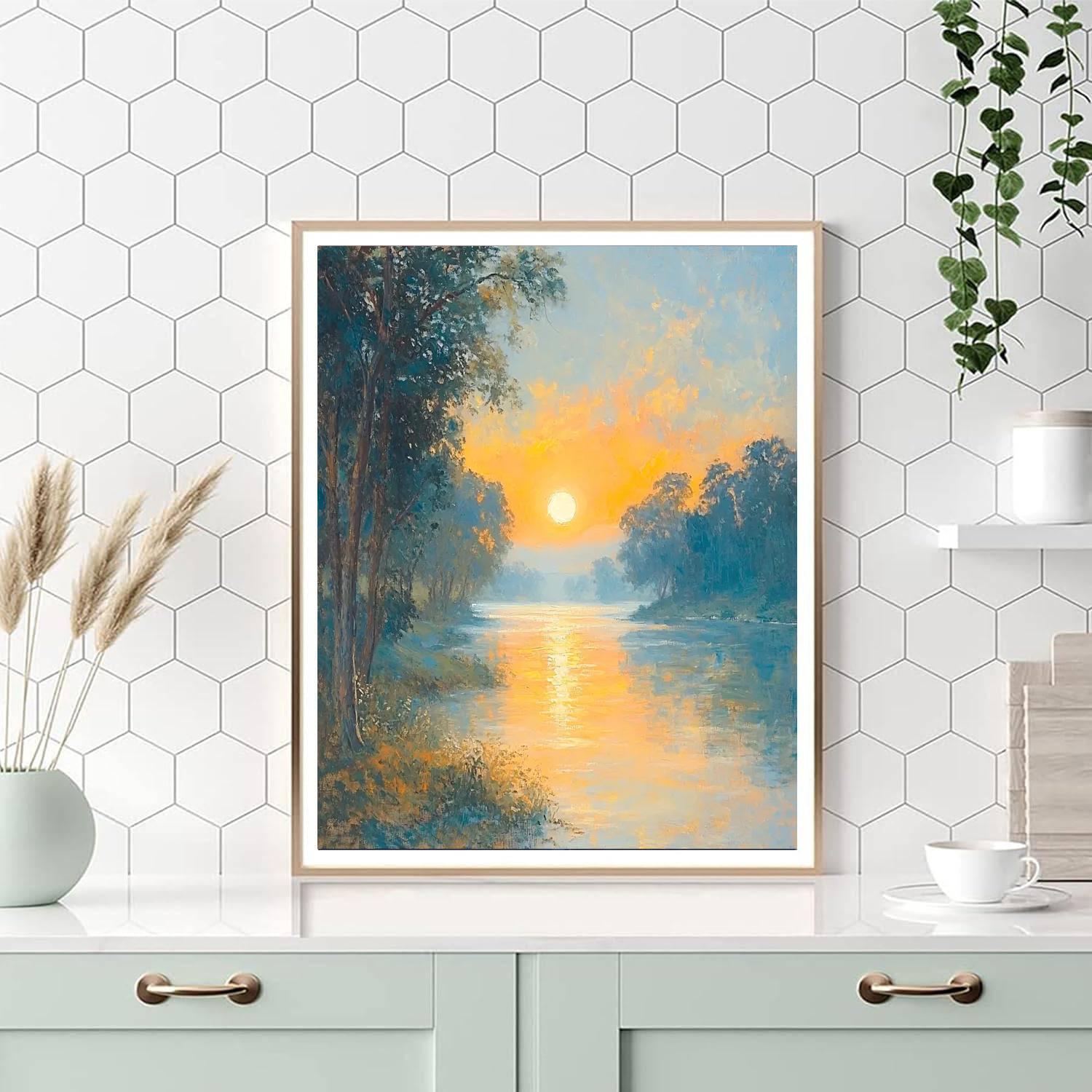 Edgar Degas Inspired Soft Glows Of Sunrise  Painting Number Kit