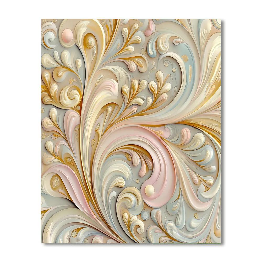 Alphonse Mucha Inspired Ornamental Dreamscape  Painting Number Kit