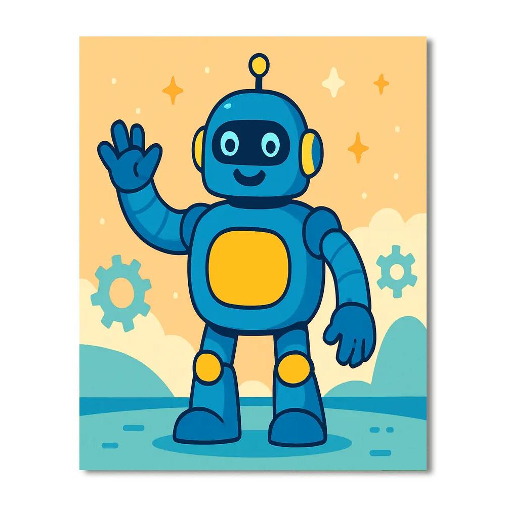 Gigantic Robots Paint By Numbers Art