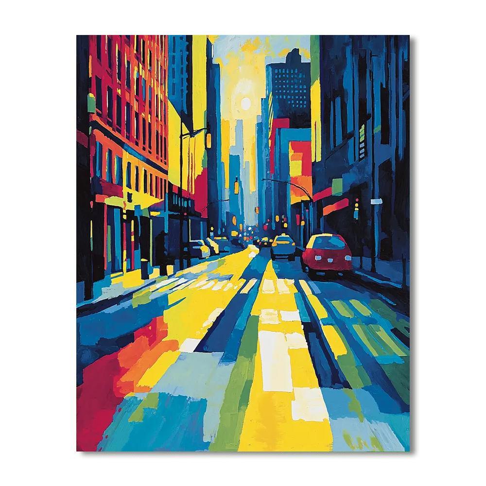 Edward Hopper Inspired Urban Whirl  Paint By Number