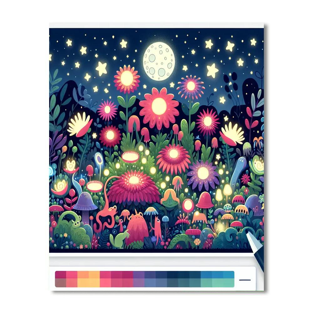 Magical Moonlight Garden Paint By Numbers Art