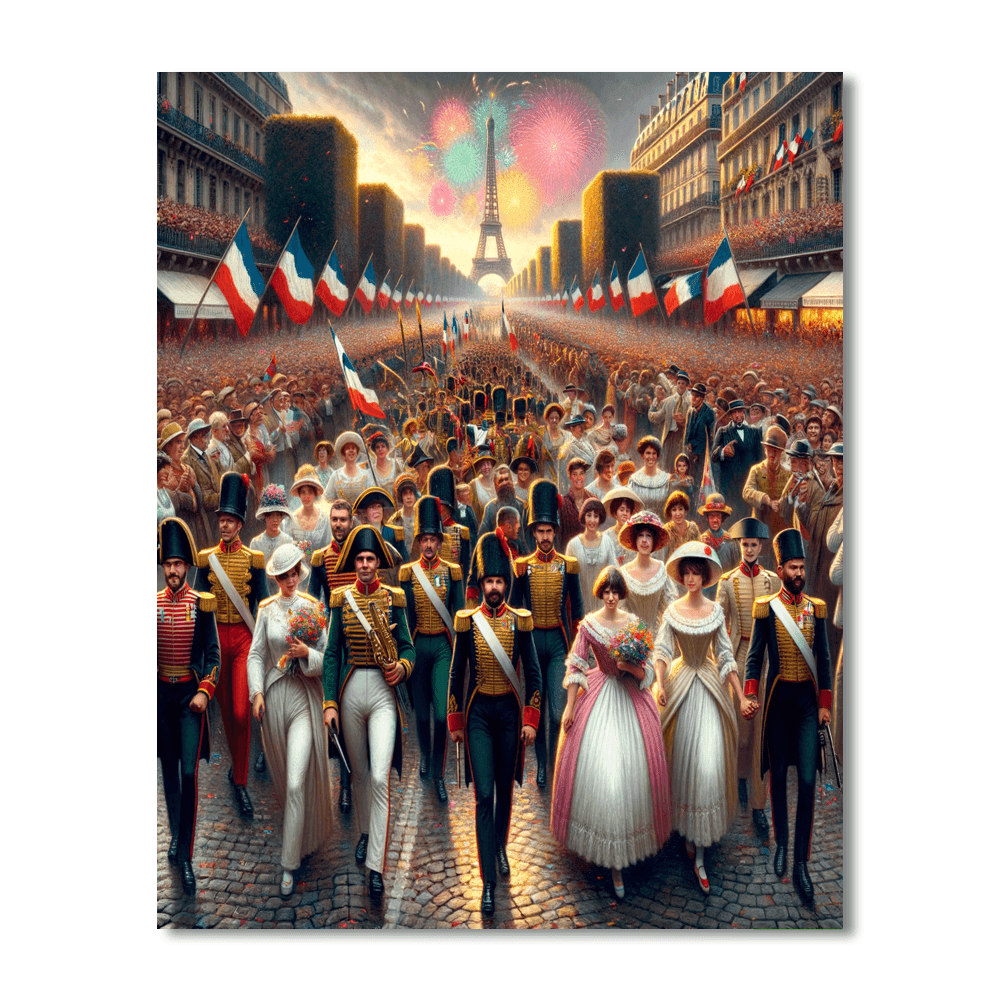 Bastille Day - Paris Paint By Color