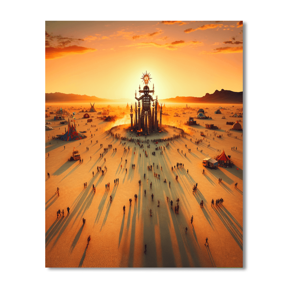 Burning Man - Black Rock City, Nevada, Usa Numbered Painting Kits