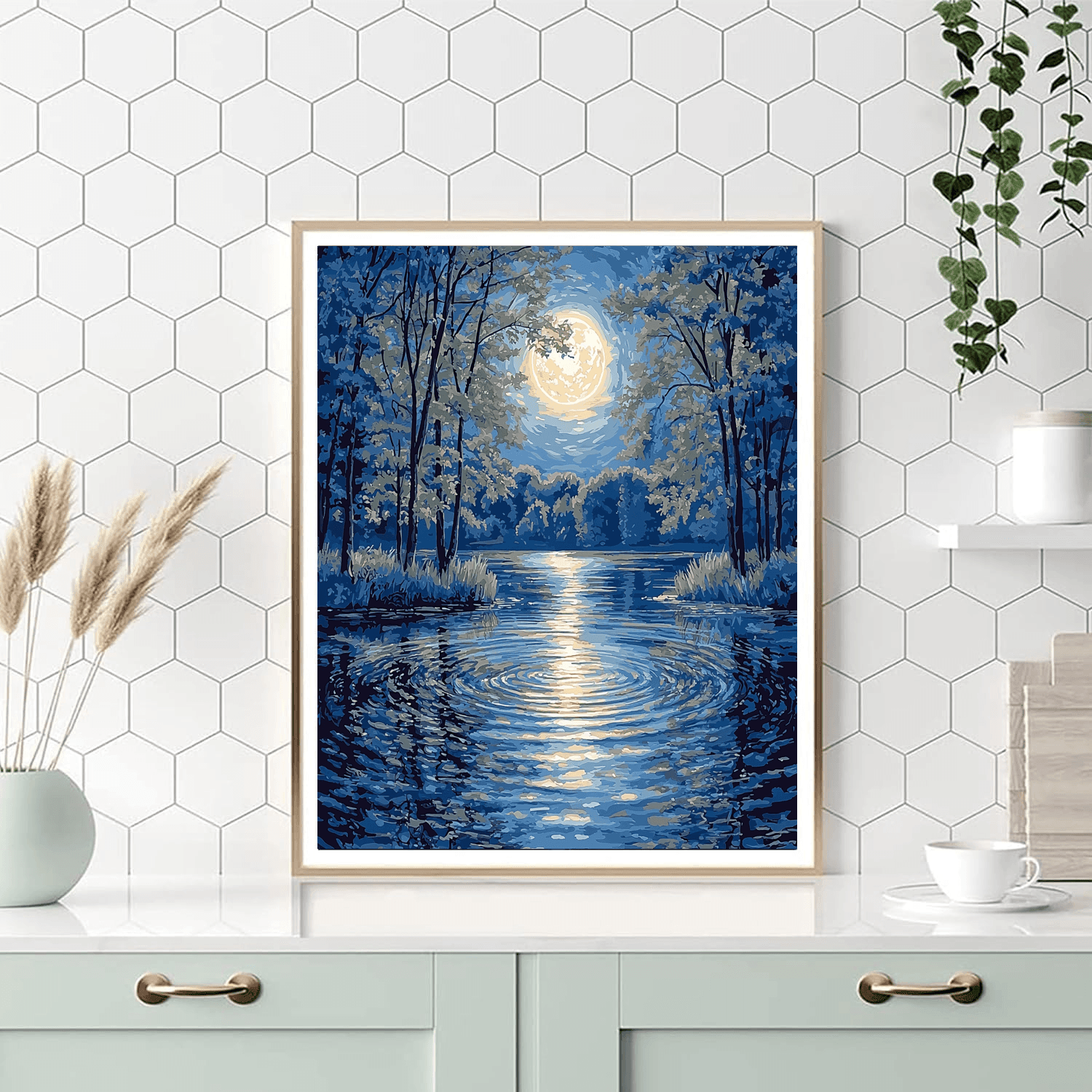 Caspar David Friedrich Inspired Under The Moonlight  Paint By Numbers