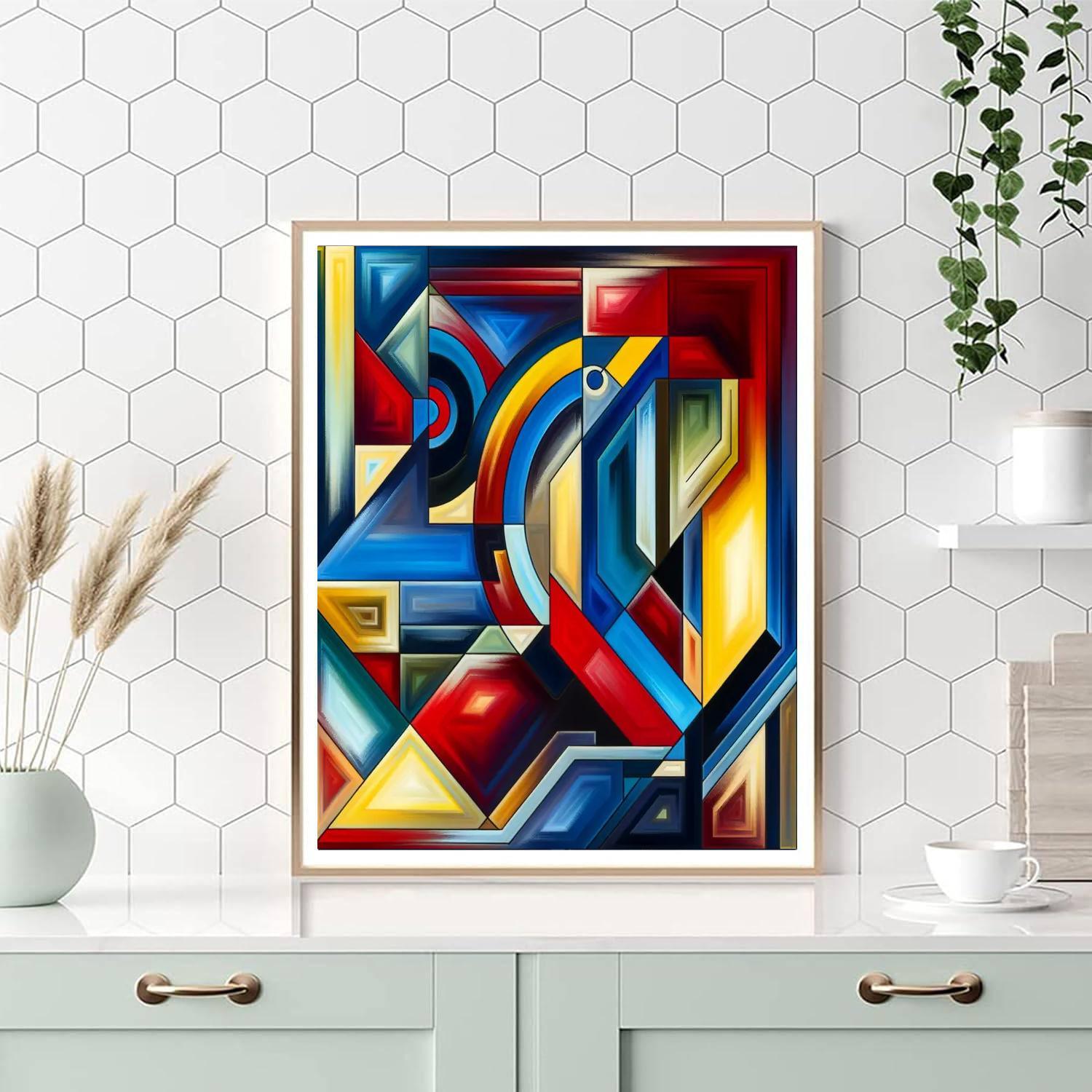 Bold Geometric Vibrance Paint By Numbers Kits