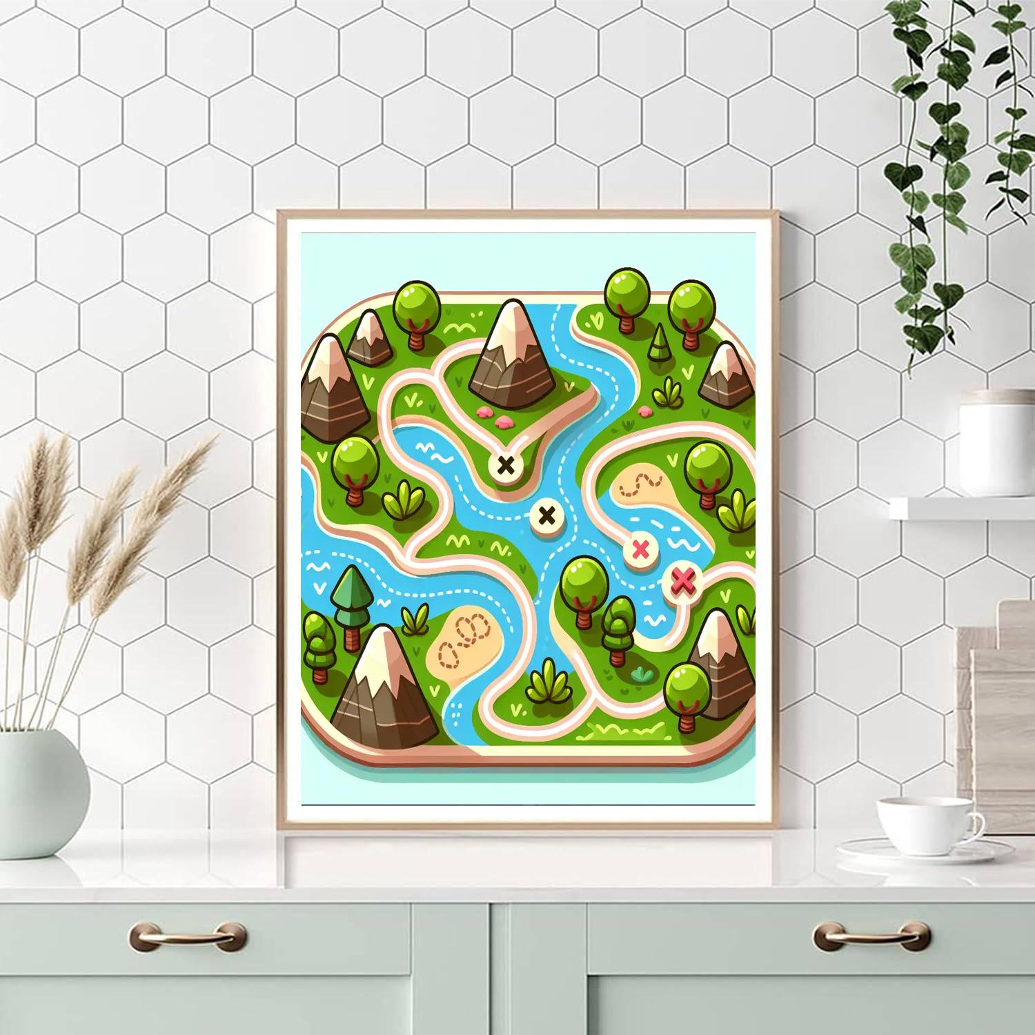 Fun Treasure Map Painting By Numbers Kit