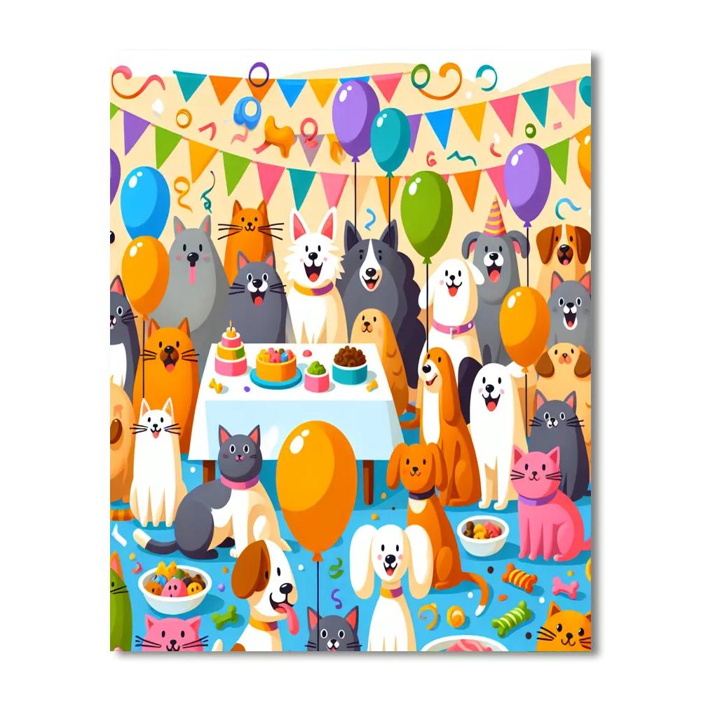 Pet Party Painting Number Kit