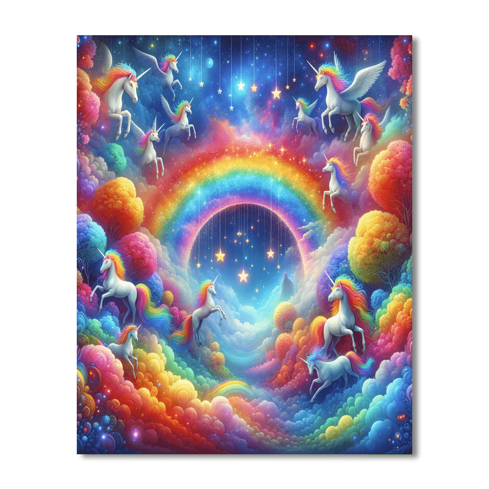 Magical Unicorn Dreamland - DIY Painting By Numbers Kit