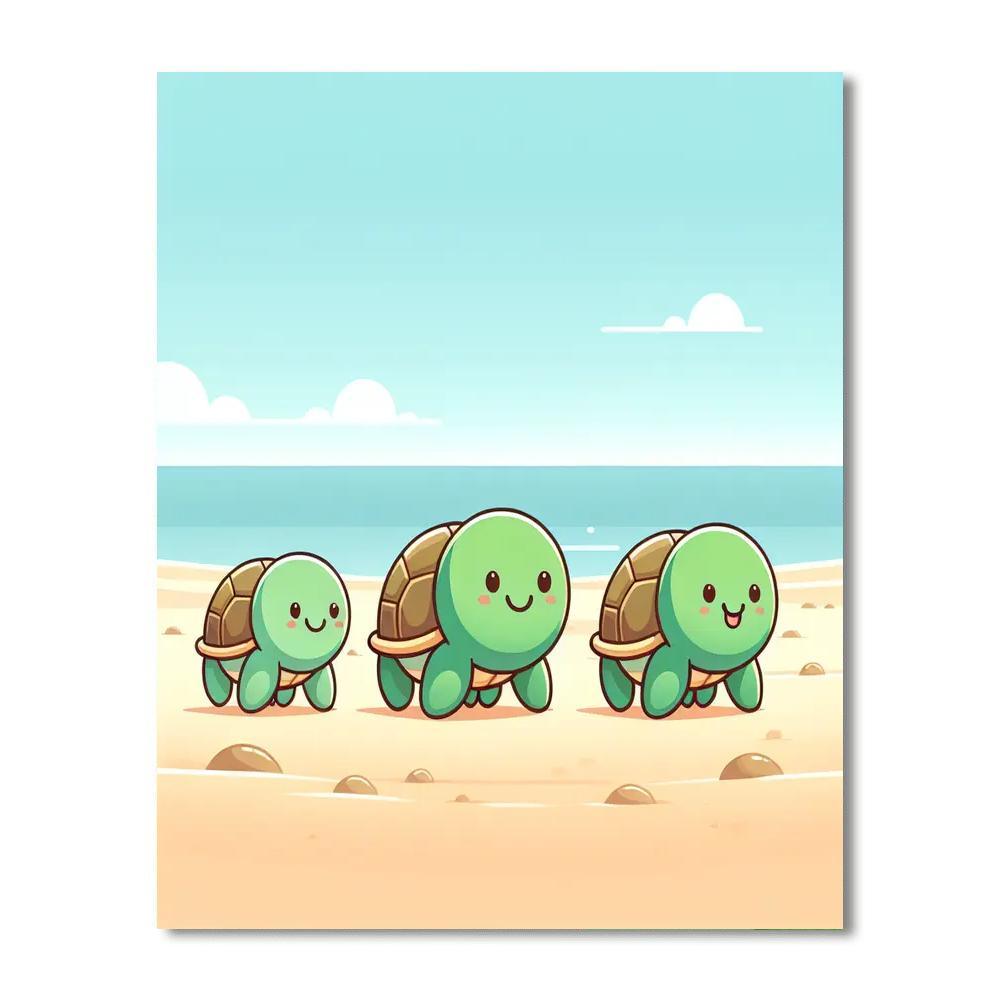 Tumbling Turtle Trek Paint By Color
