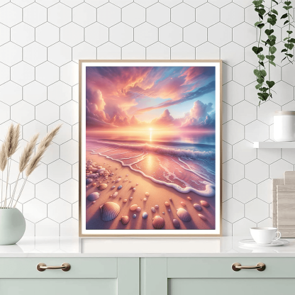 Serene Ocean Sunrise Numbered Painting Kits