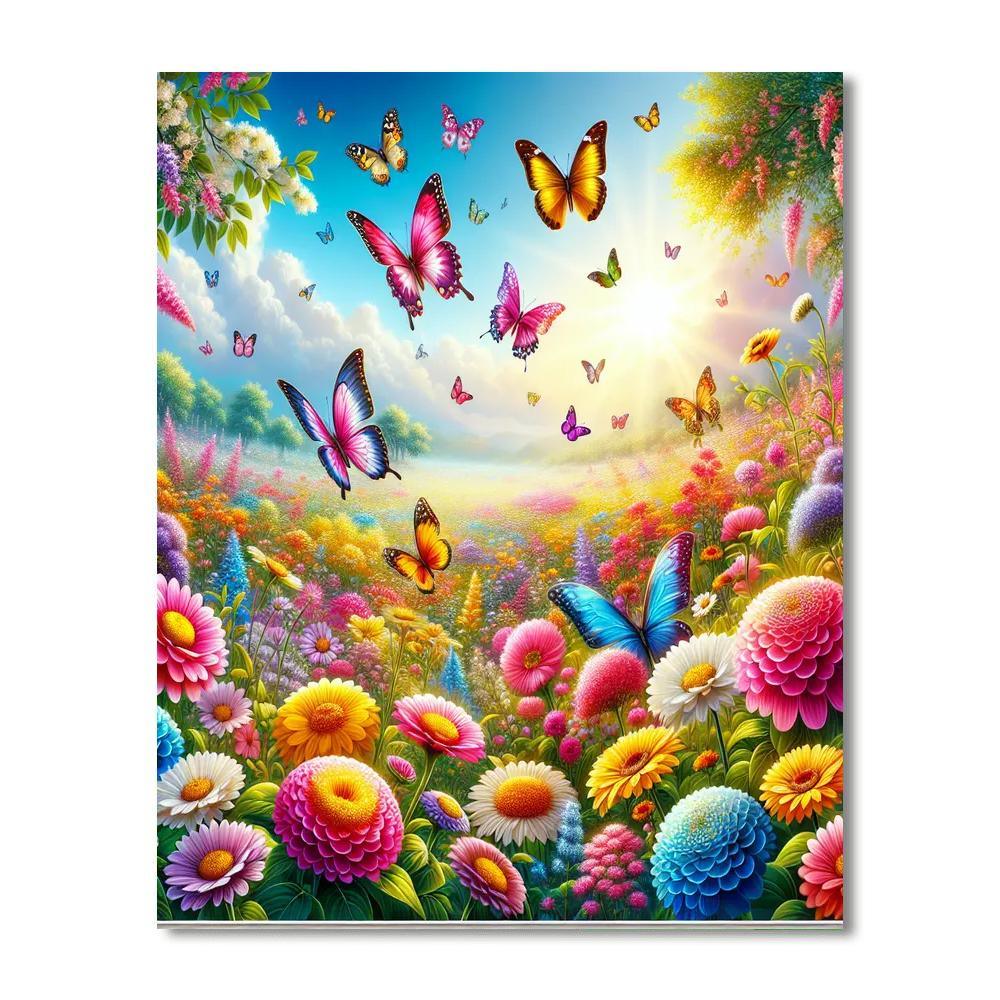 Colorful Flower Garden DIY Paint By Numbers