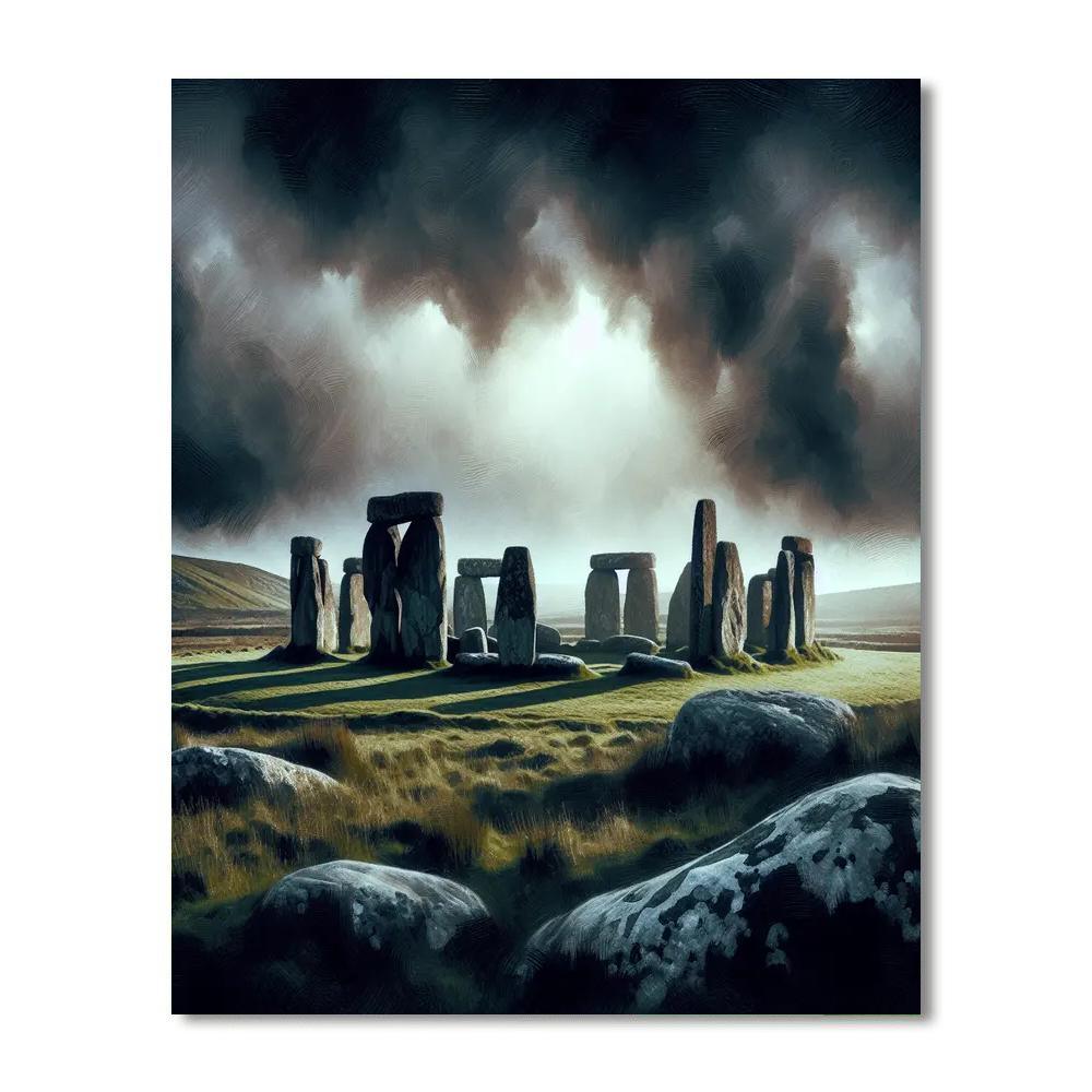 Enigmatic Celtic Stone Circle Painting Number Kit