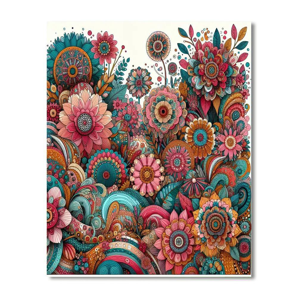 Bohemian Bloom Painting By Numbers Kit