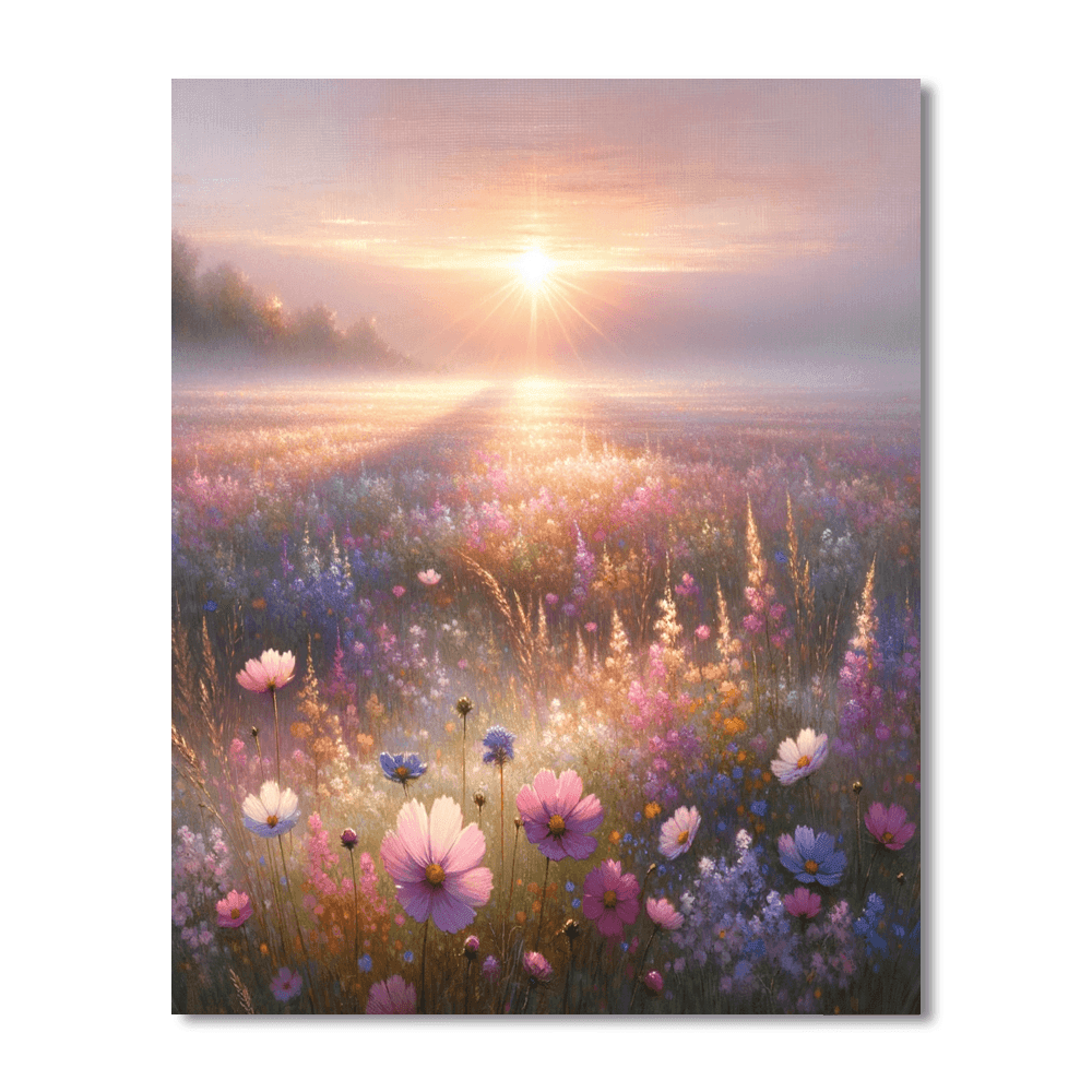 Quiet Meadow At Sunrise Painting By Numbers Kit