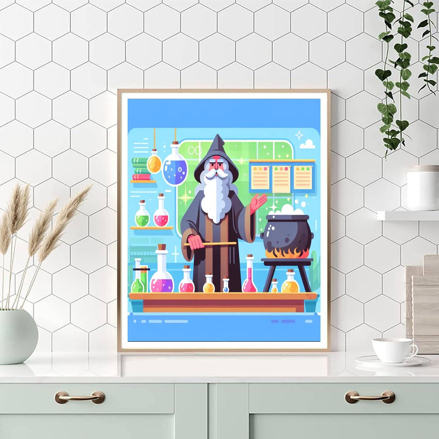 Wizard's Potion Class Number Painting