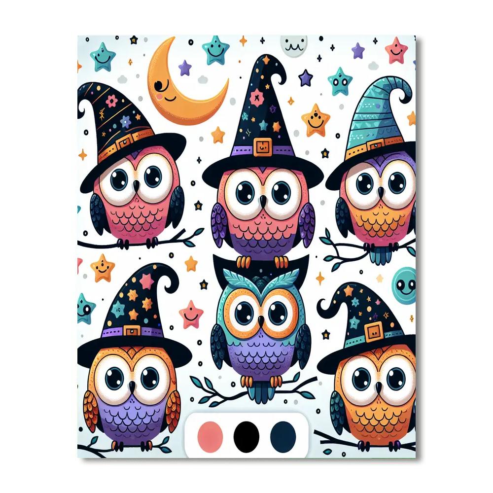 Wondrous Wizarding Owls Paint By Numbers
