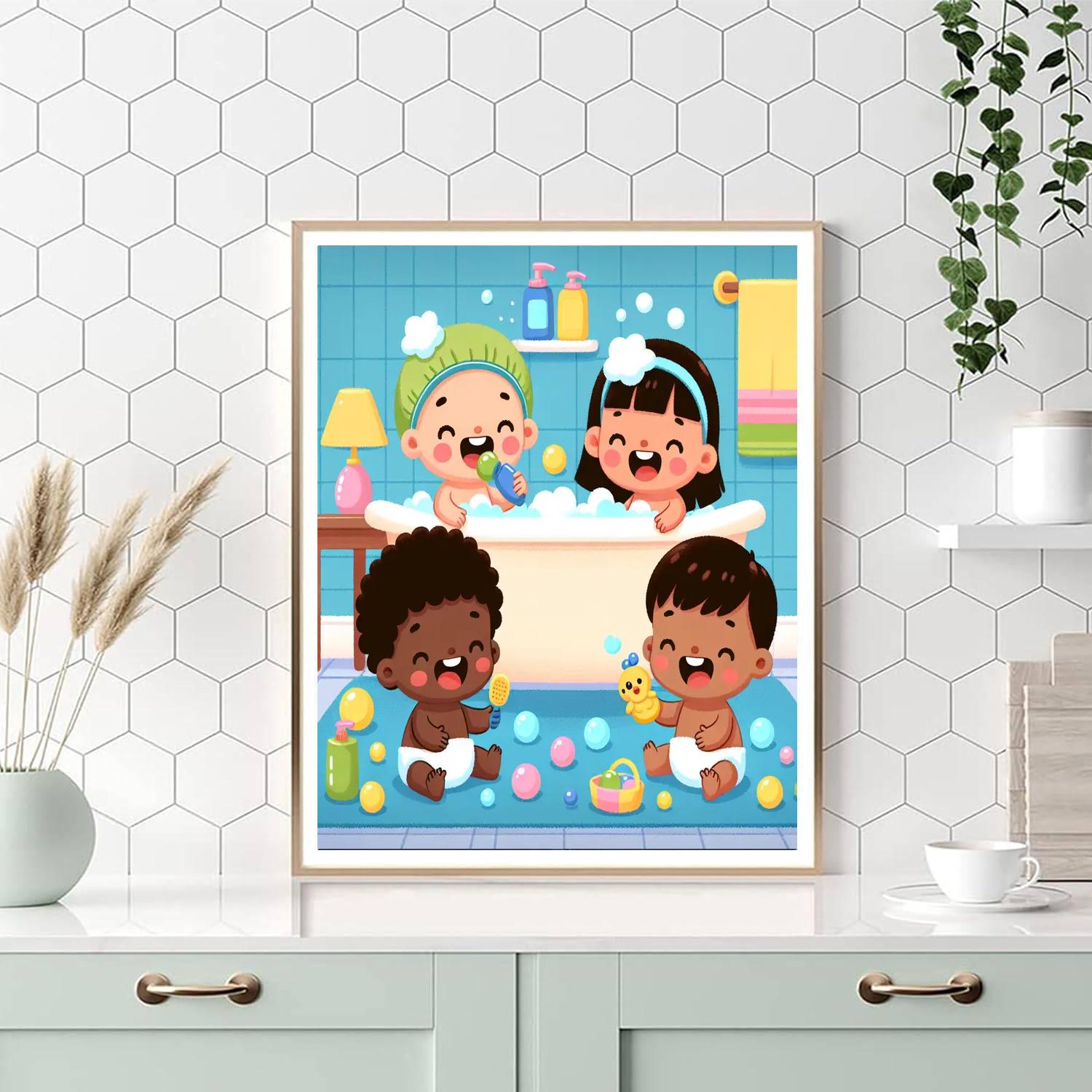 Bubbly Bath Time Adventure Painting Number Kit