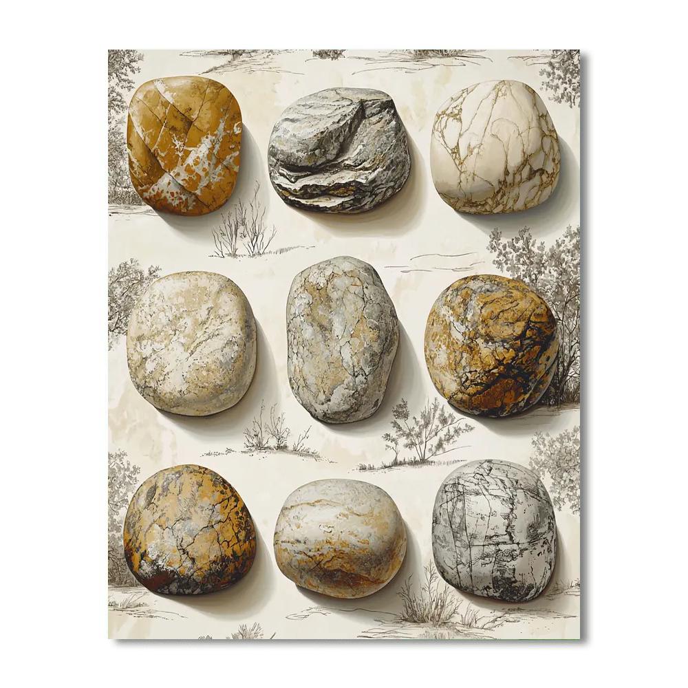 Leonardo Da Vinci Inspired The Serenity Of Stone  Paint By Numbers Art