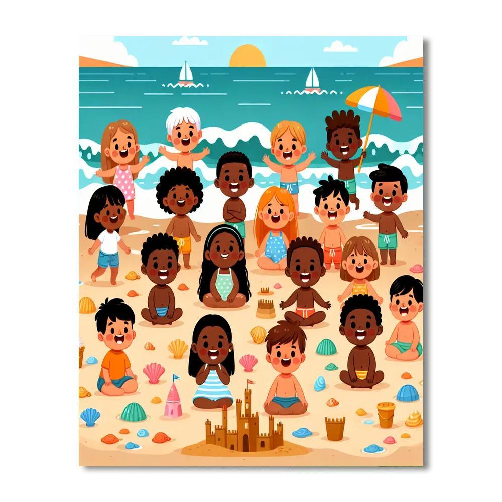 Seaside Adventure Painting Number Kit