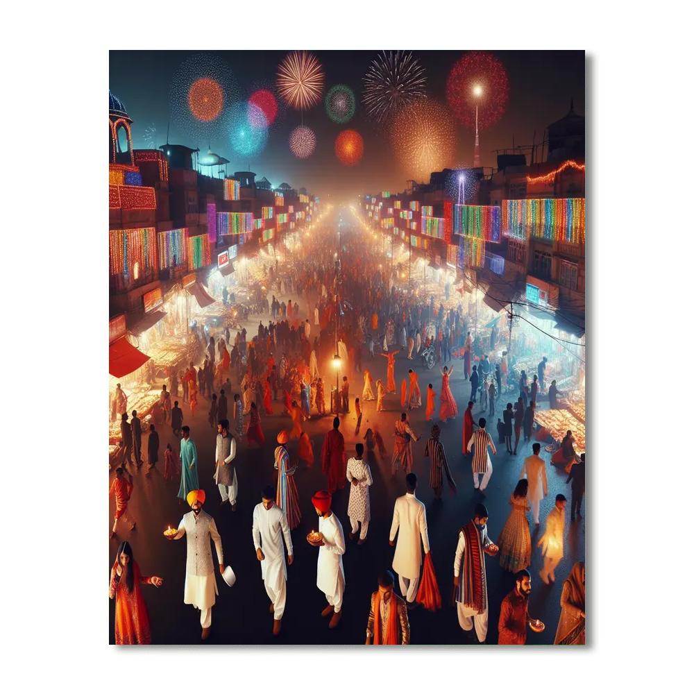 Diwali Festival - Delhi Painting Number Kit