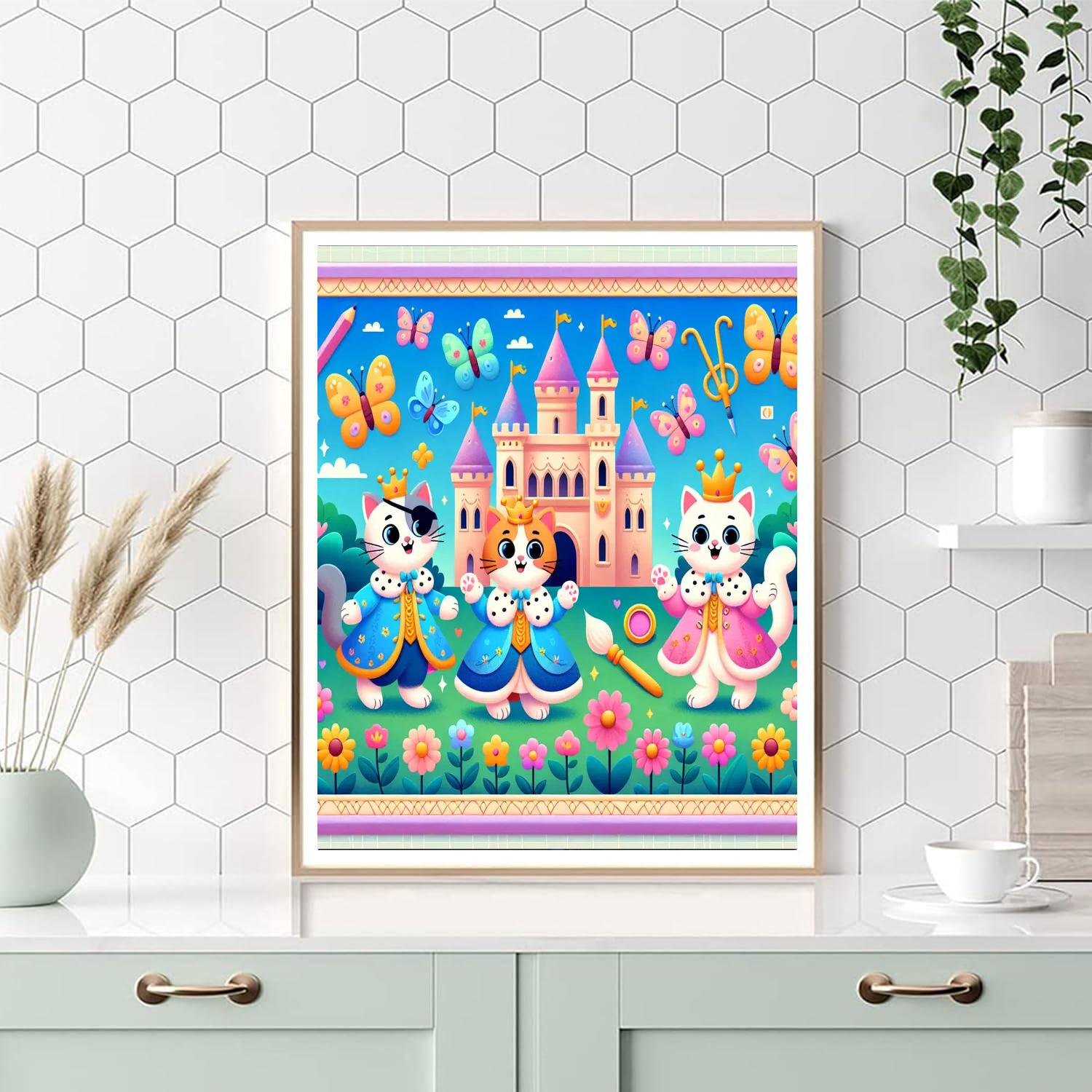 Fantasy Feline Kingdom Painting By Numbers Kit