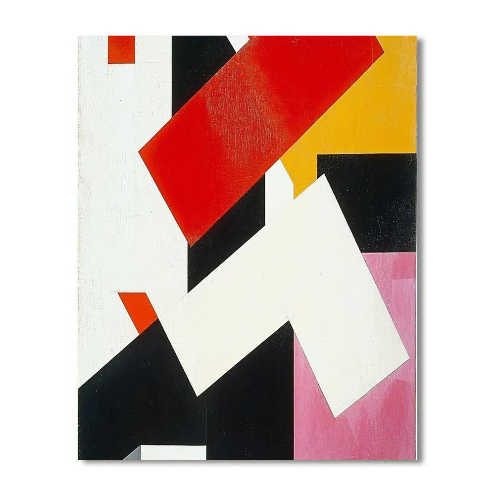 Kazimir Malevich Inspired Abstract Illumination  Paint By Color