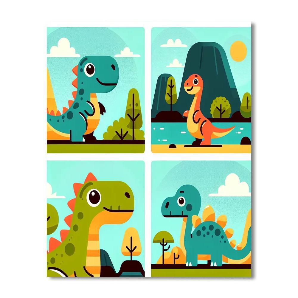 Dinosaur Island Discovery Numbered Painting Kits