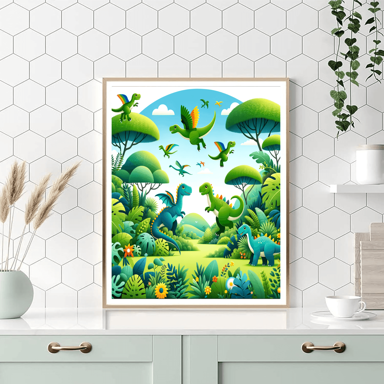 Playful Dinosaurs Painting Number Kit