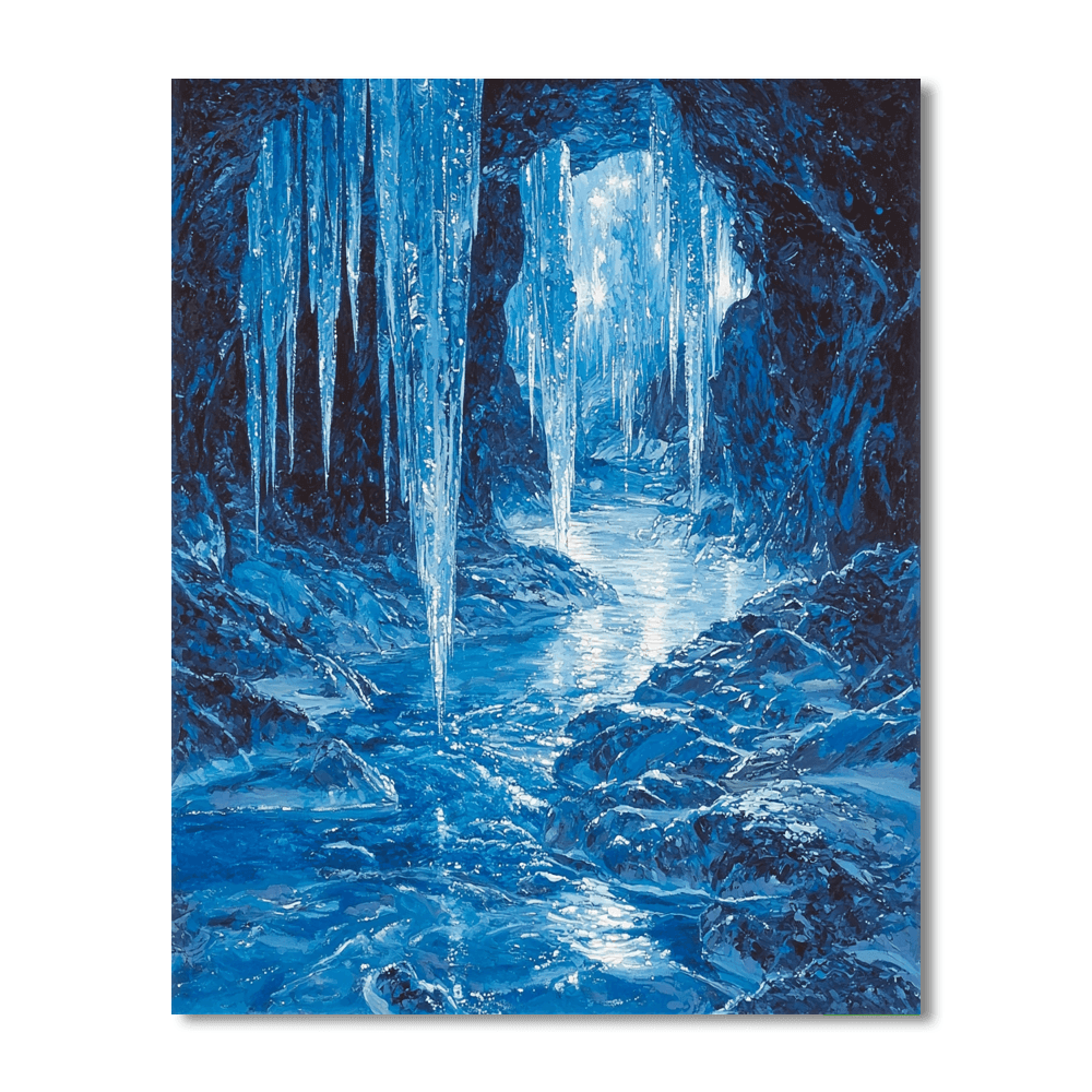 Mendenhall Ice Caves, Juneau Painting Number Kit