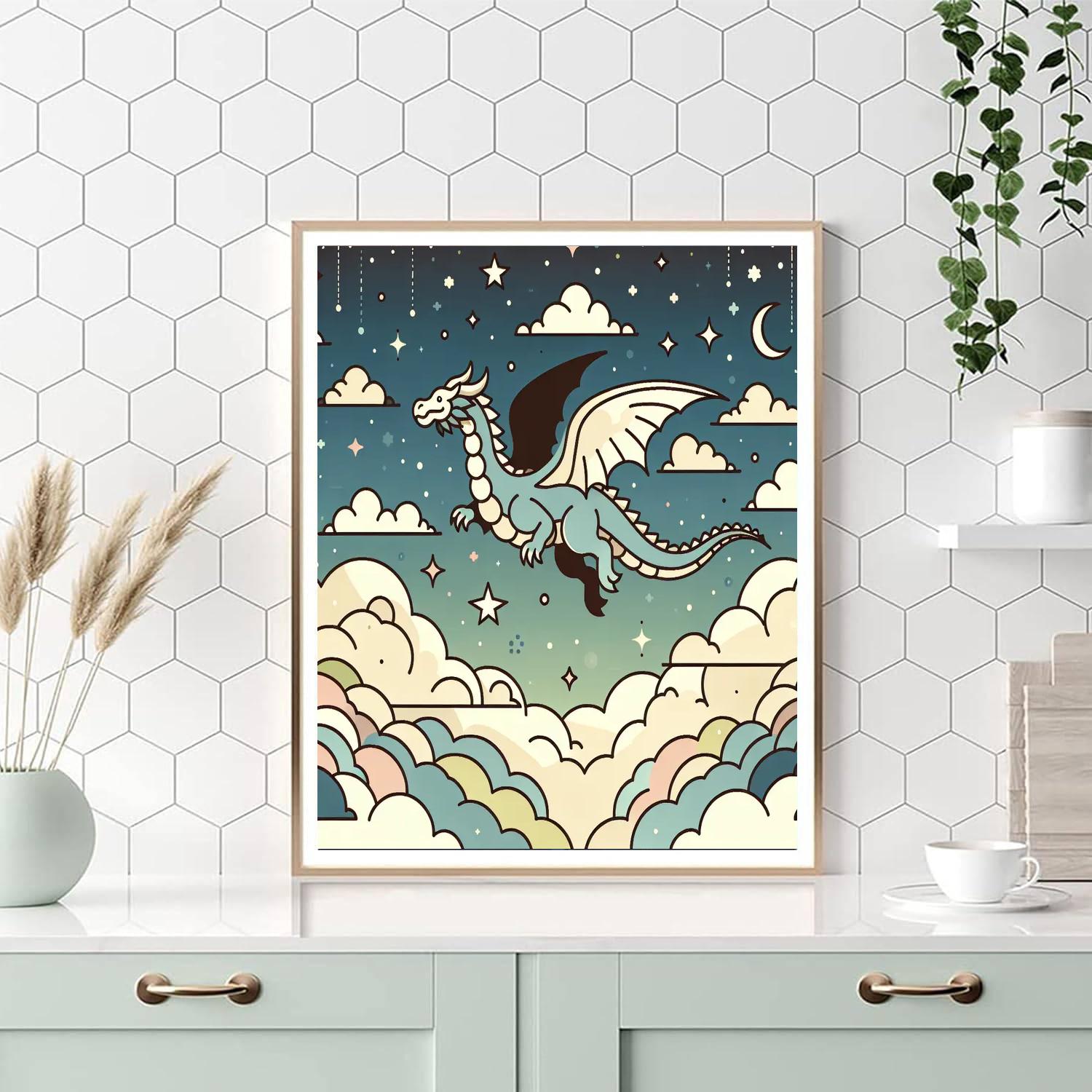 Dragon's Dreamscape Paint By Numbers Art