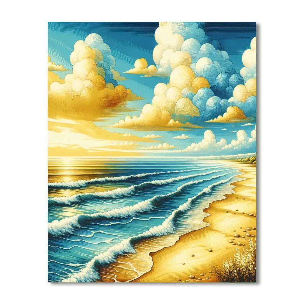 Sunlit Coastal Bliss Paint By Numbers Kits