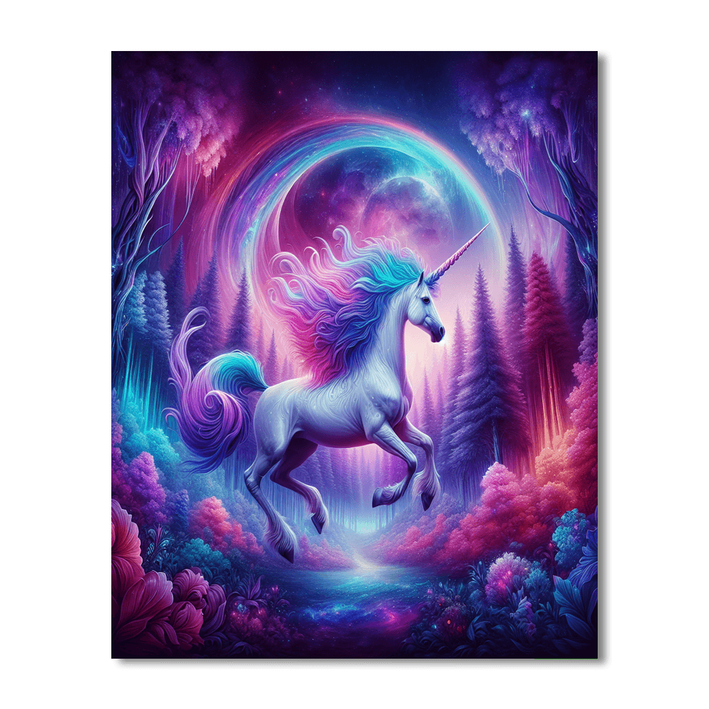Majestic Unicorn Realm Number Painting