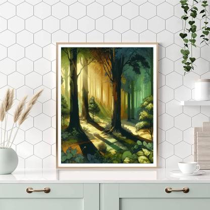 Radiant Forest Paint By Number