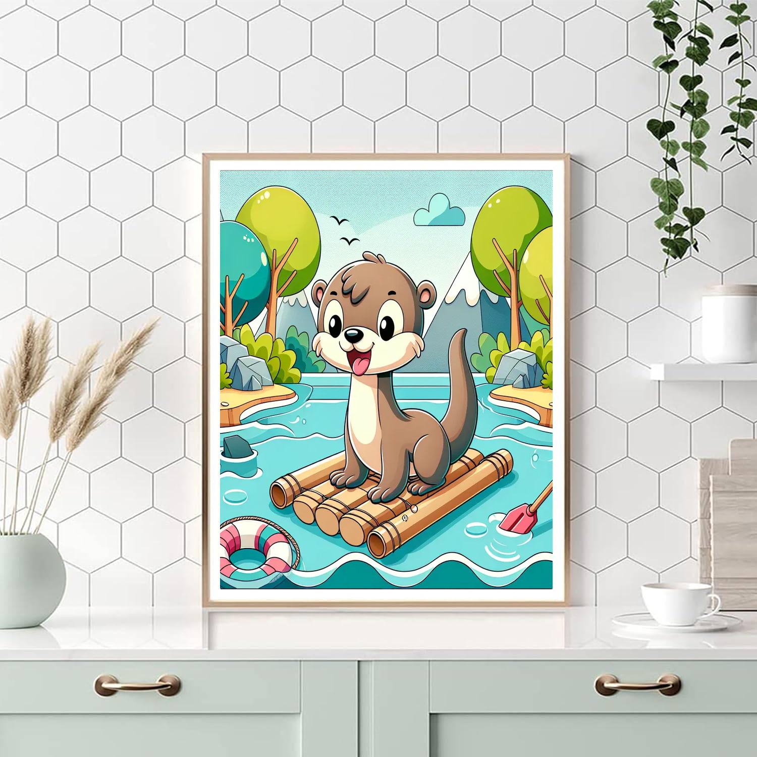 Otter’s River Rafting Fun Paint By Numbers Kits