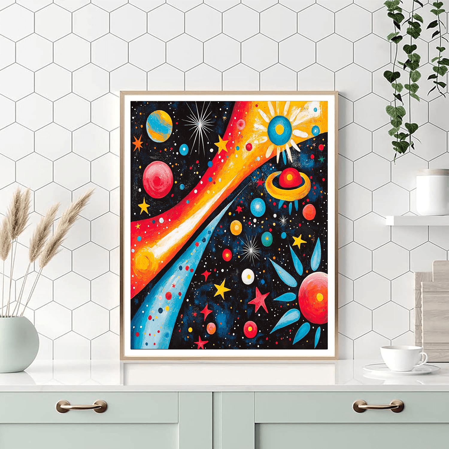 Joan Miró Inspired Celestial Dance Of Planets  Numbered Painting Kits