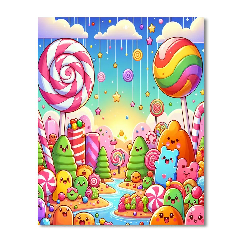 Adventure In Candy World Painting Number Kit