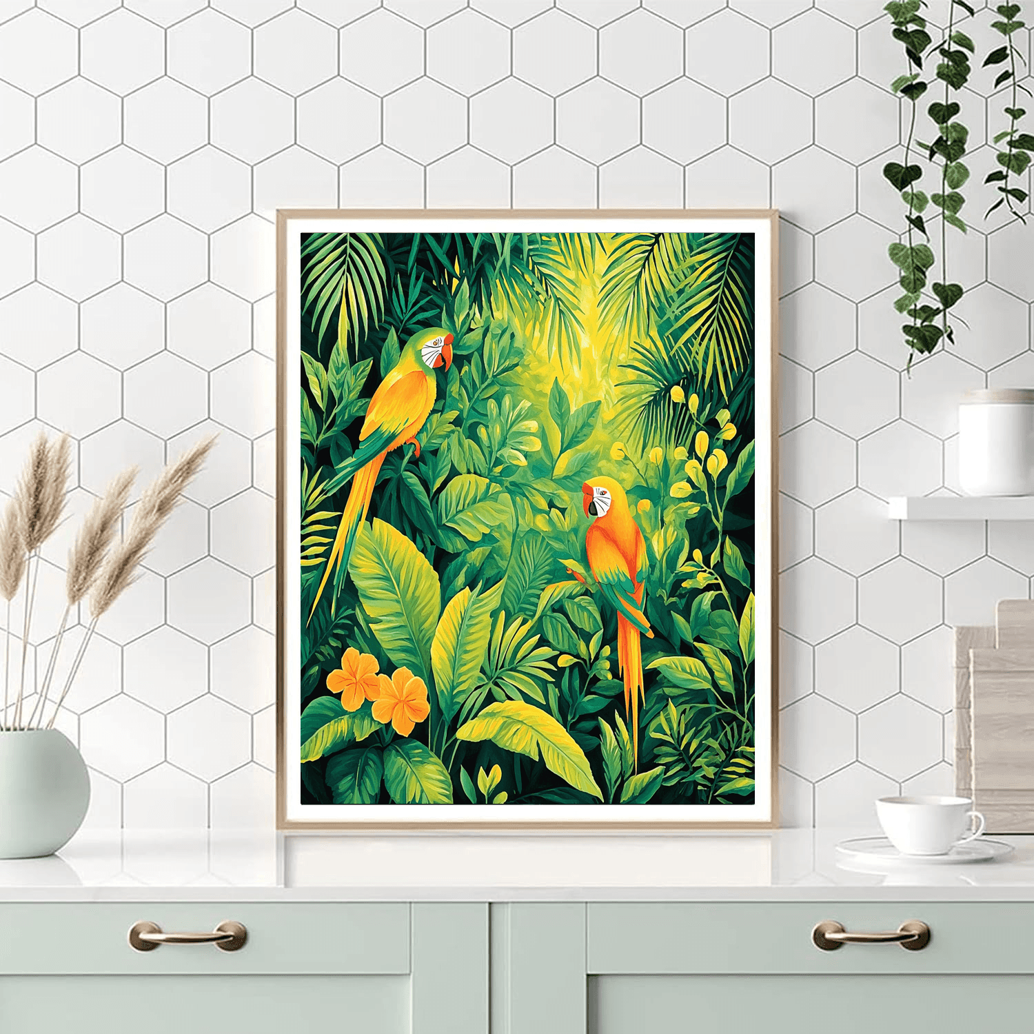 Henri Rousseau Inspired Vibrant Jungle Animals  Paint By Numbers