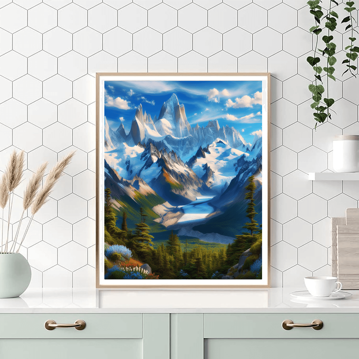 Dreamy Mountain Landscape Paint By Color